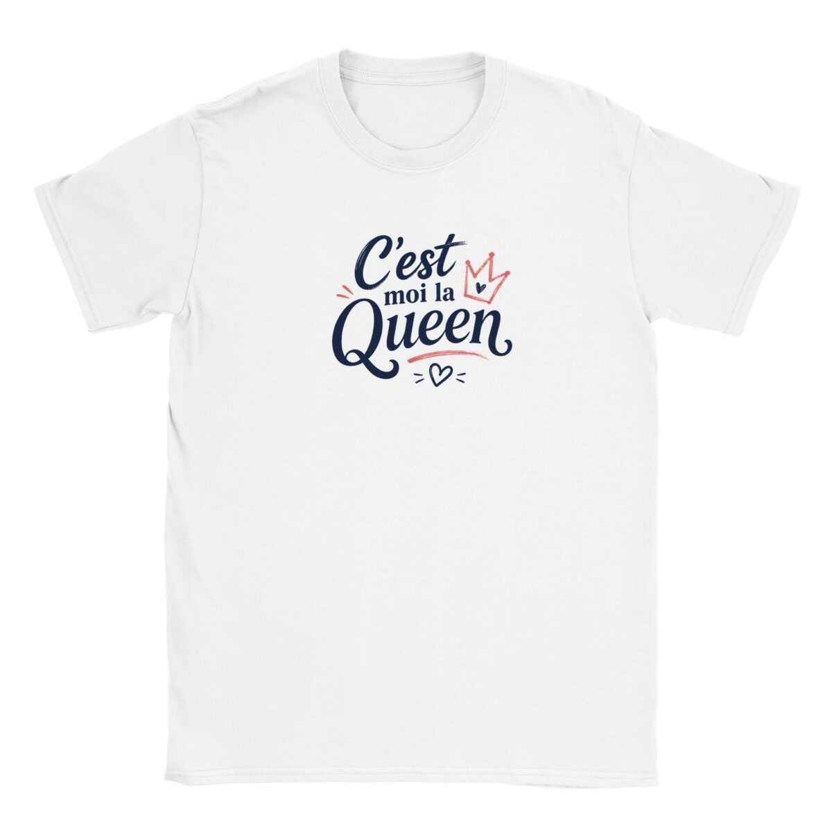 tee shirt C'est moi la Queen blanc
