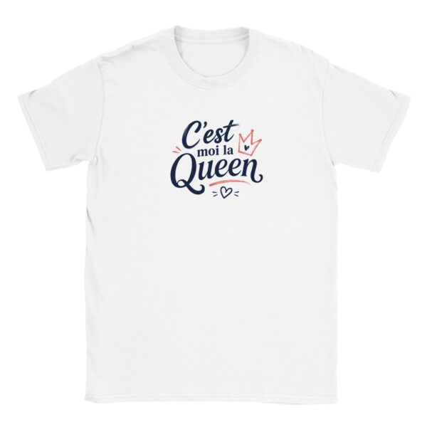 tee shirt C'est moi la Queen blanc