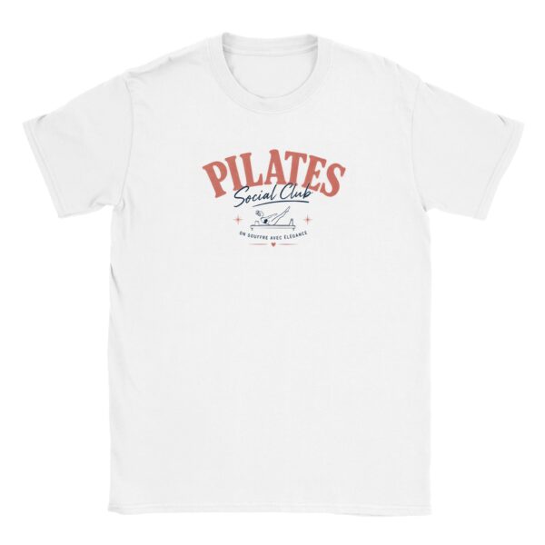 tshirt Pilates Social Club blanc