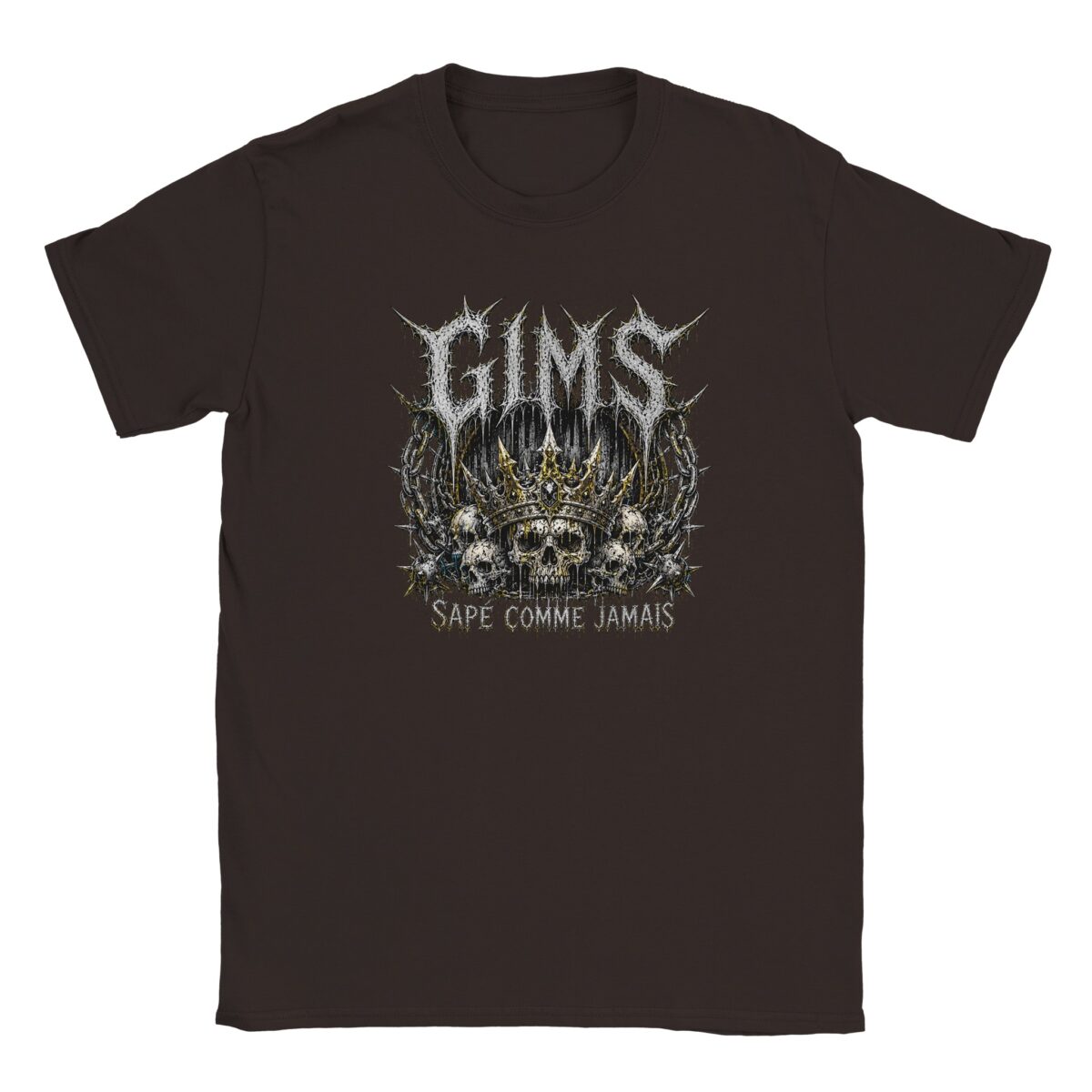T-shirt Gims Metal marron