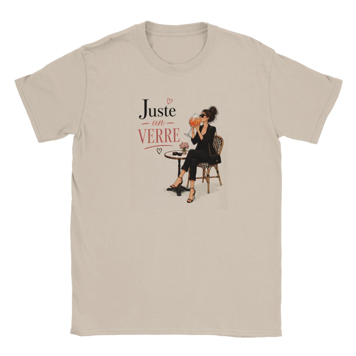 tshirt Juste un verre sable