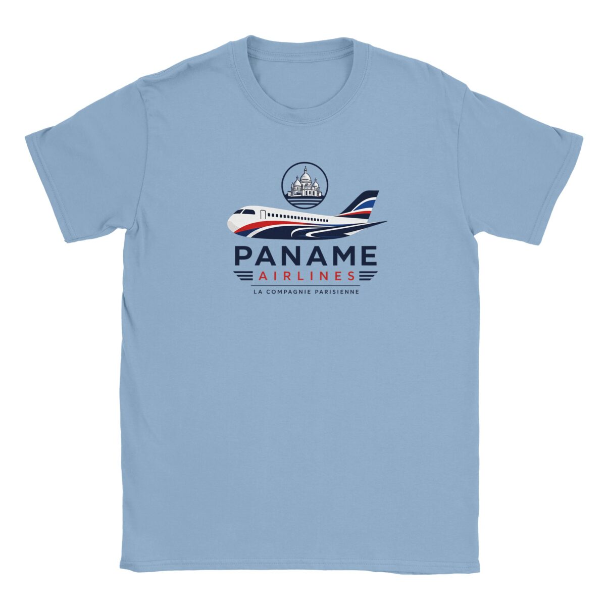 t-shirt paname Airlines bleu