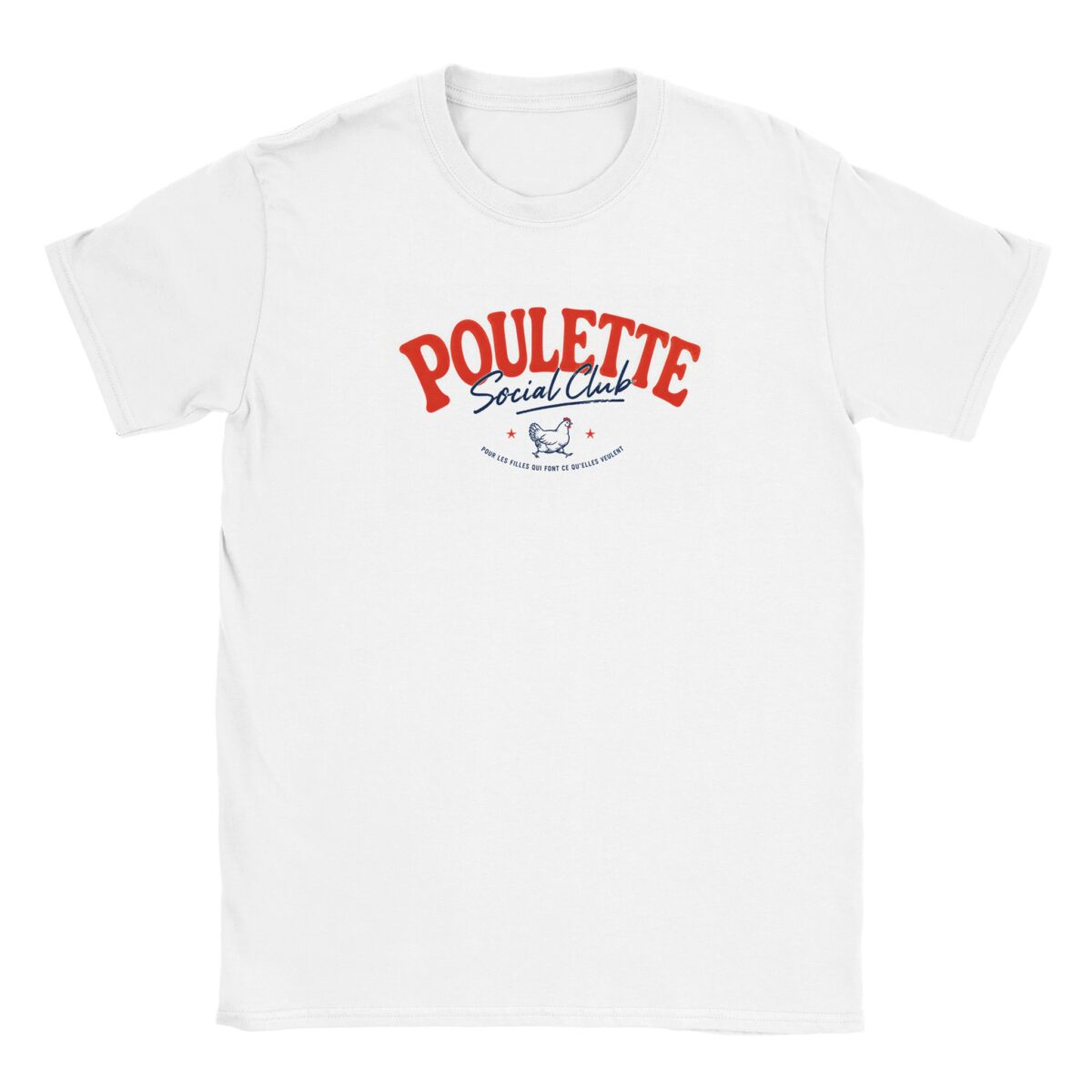 t-shirt poulette social club blanc