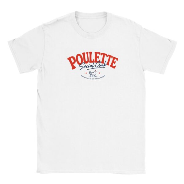 t-shirt poulette social club blanc