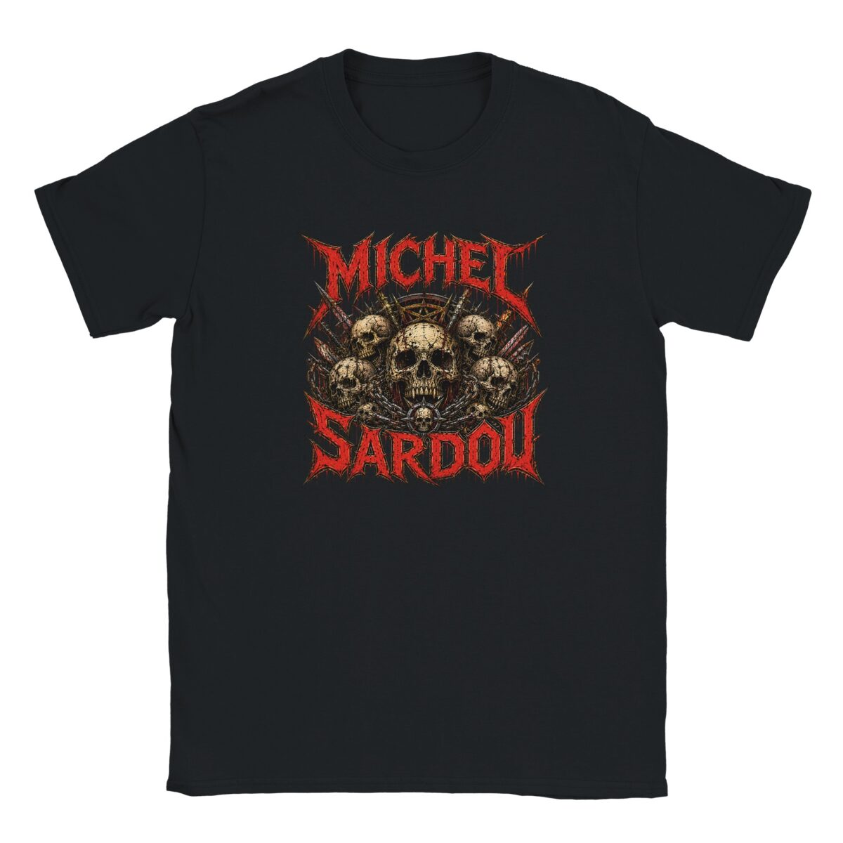 T-shirt Michel Sardou Metal noir