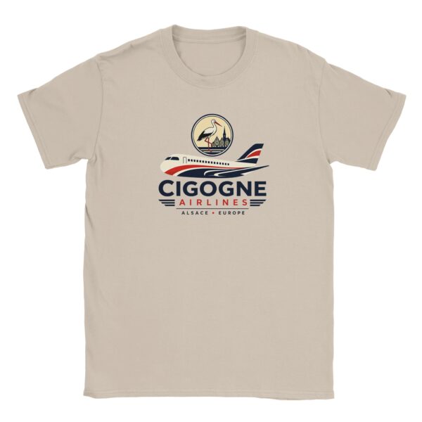 t-shirt Cigogne AIrlines sable