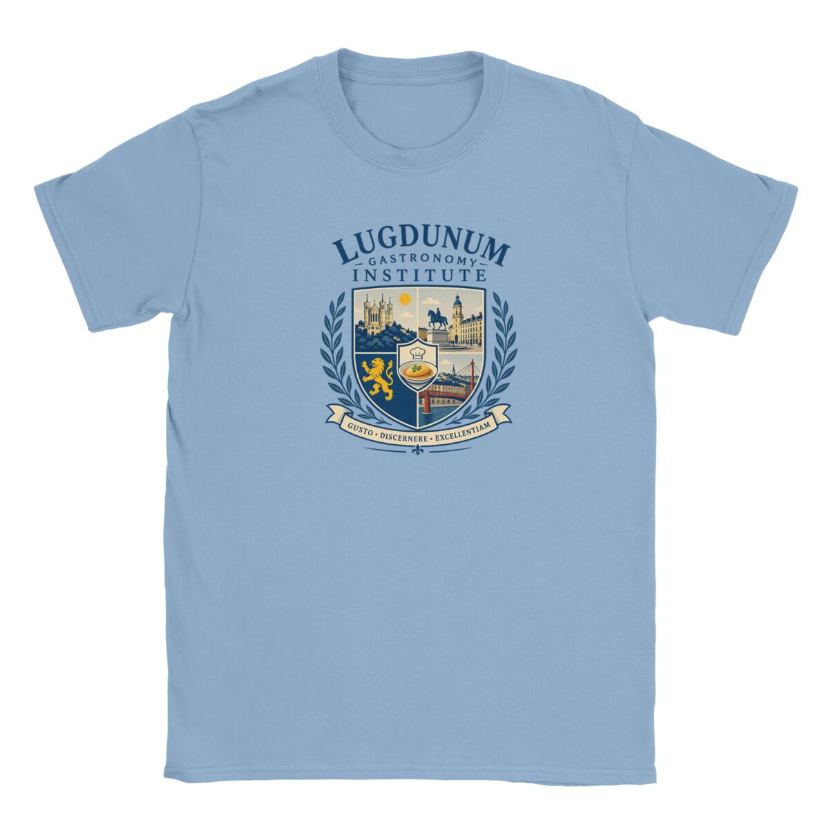 t-shirt Lugdunum Gastronomy Institute bleu
