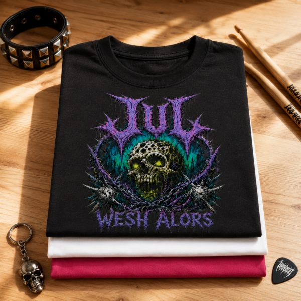T-shirts Jul Wesh Alors Metal , design metal parodique