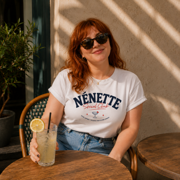 femme portant un tshirt Nénette Social Club