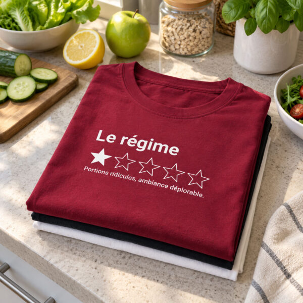 Tshirt régime | T-shirt humour sarcastique