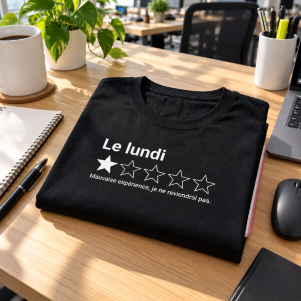 Le lundi, une étoile | T-shirt humour sarcastique