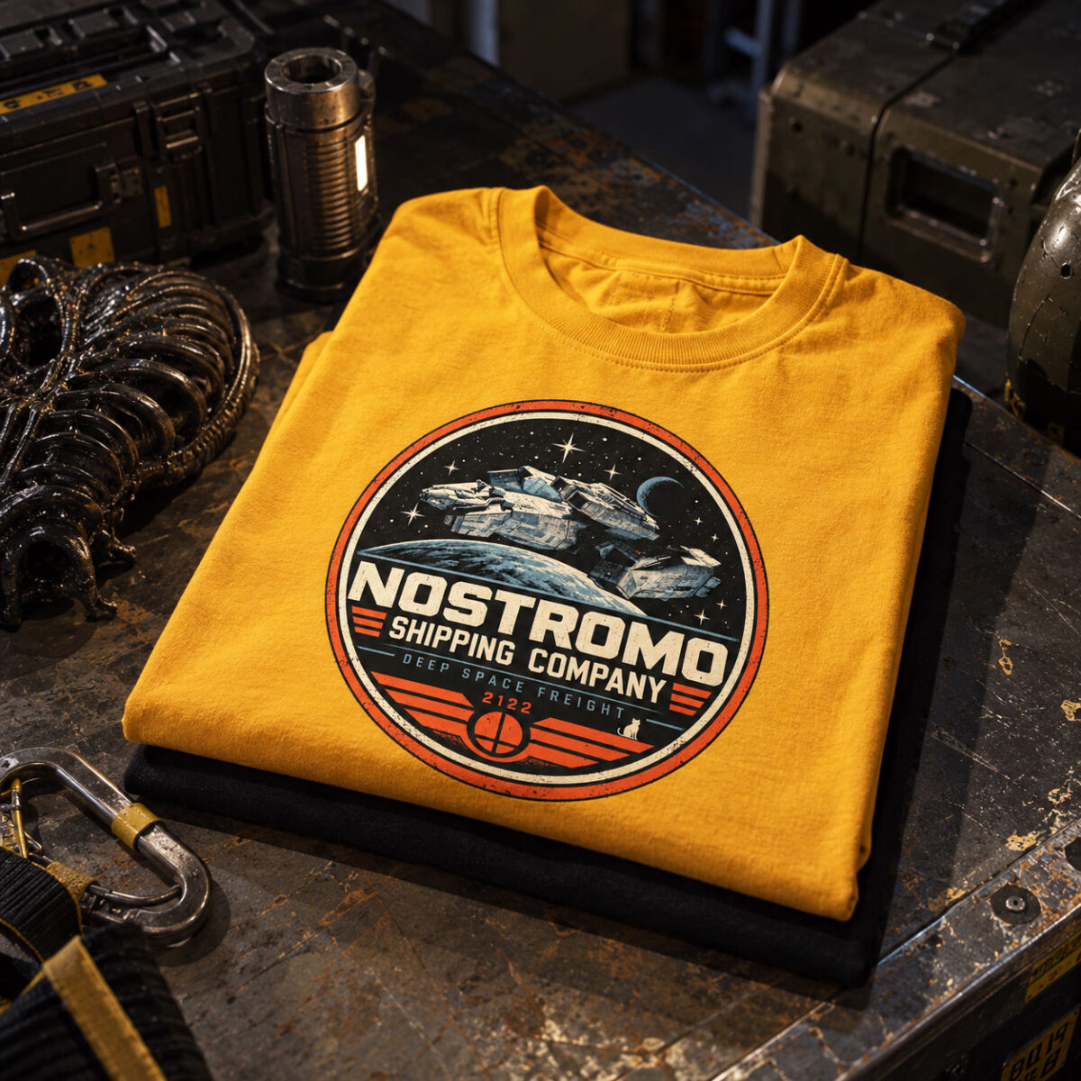 T-shirt Alien Nostromo Shipping Company couleur noir