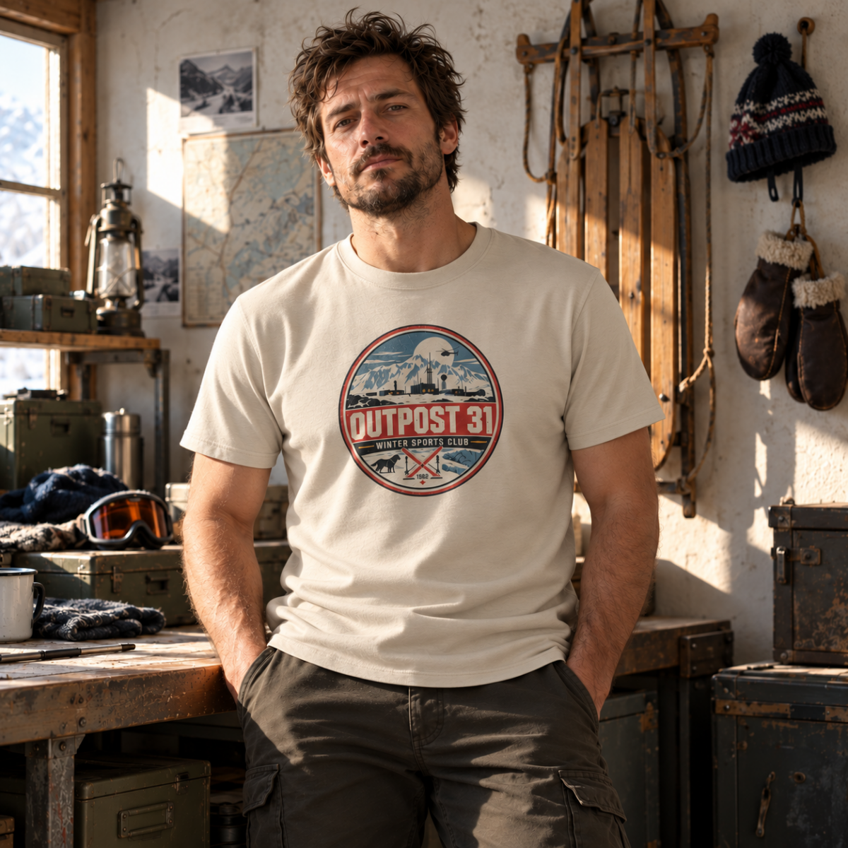 T-shirt The Thing Outpost 31 Winter Sports Club sable